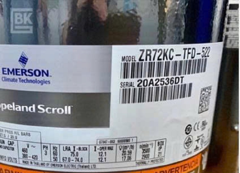 Máy nén ZR72KCE-TFD-522